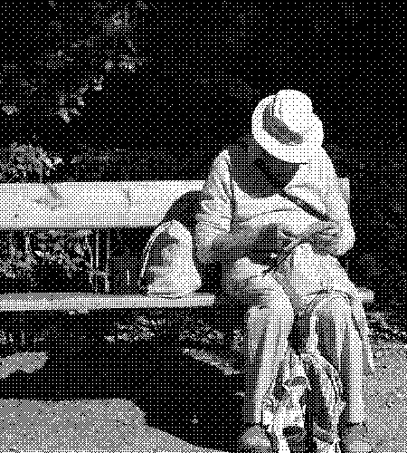image of an older man on a bench