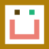 colorful pixel art face